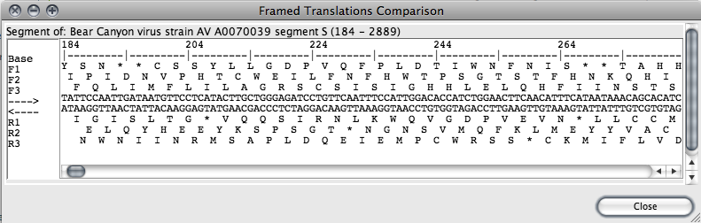 Framed Translation Comparison