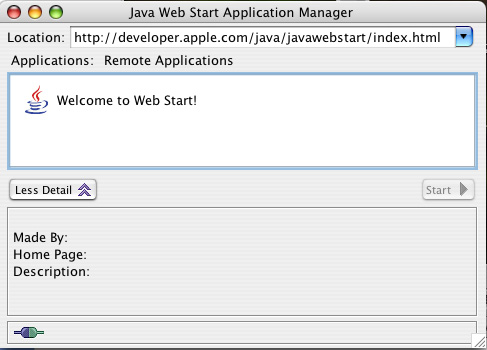 Java Web Start Application Manager